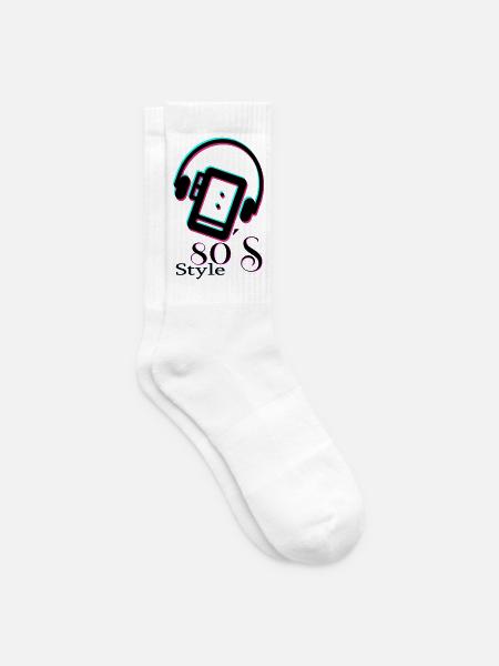 Retro-Design der 80er - Tennissocken - Weiß