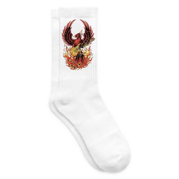 Feuriger Adler Gitarre Rock Design - Tennissocken - Weiß - Rechts