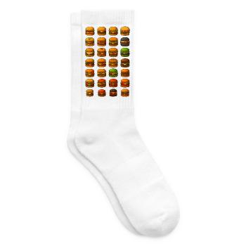 Vielfaltige Burger-Designs für Food-Liebhaber - Tennissocken - Weiß - Rechts