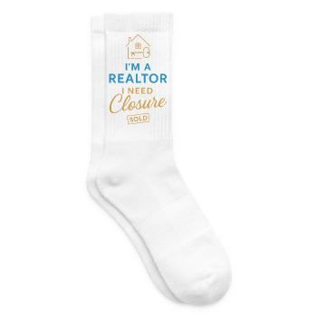 Ich bin ein Immobilienmakler und brauche einen Abs - Tennissocken - Weiß - Rechts