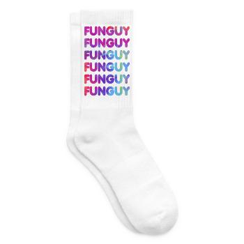Coloré Lettres Drôles Motif Coeur - Chaussettes de tennis - blanc - Droite