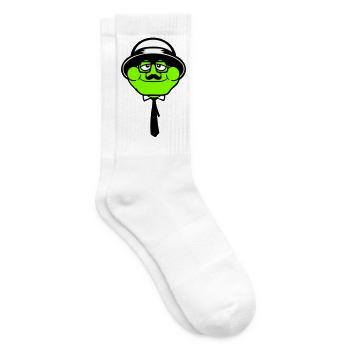 Frosch Sir Herr reich Gangster Brille Hut Krawatte - Tennissocken - Weiß - Rechts