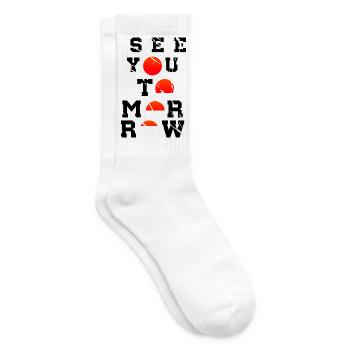 See You Tomorrow Inspiration Art Japon - Chaussettes de tennis - blanc - Droite