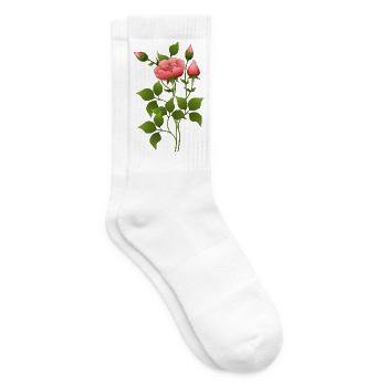 Fleur - Chaussettes de tennis - blanc - Droite