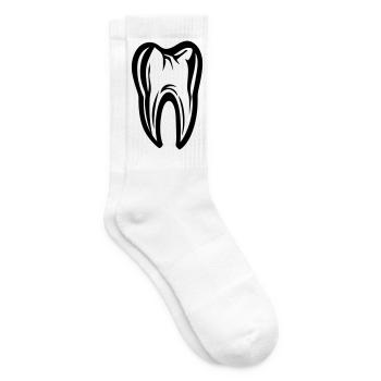 Zahn Symbol Zahnarzt - Tennissocken - Weiß - Rechts