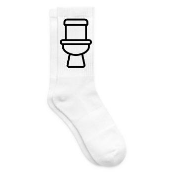 toilet - Tennis socks - white - Right