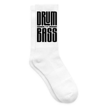 Drum and Bass Typographie audacieuse - Chaussettes de tennis - blanc - Droite