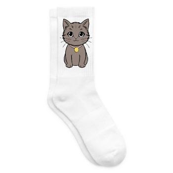 Chat Chaton Chat Chemise Cadeau - Chaussettes de tennis - blanc - Droite