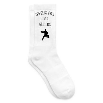 J'peux pas j'ai Aïkido  - Chaussettes de tennis - blanc - Droite