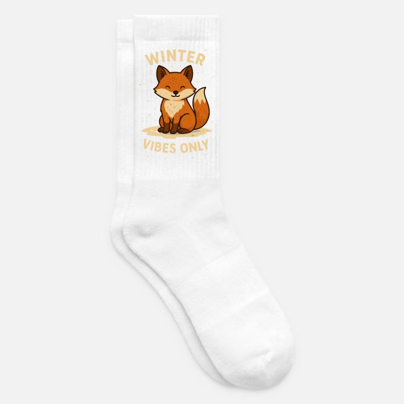 Winter Fox Vibes Only - Tennis socks - white