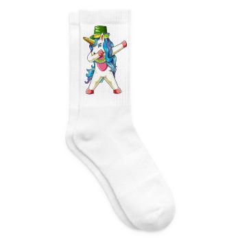 Zurück zur Schule 2026 Einhorn Mardi Gras - Tennissocken - Weiß - Rechts