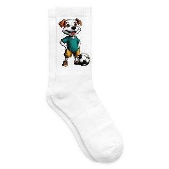 Dog Footballer - Tennis socks - white - Right