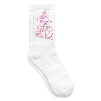 Attention mountain bike fans: simple statement - Tennis socks - white - Right