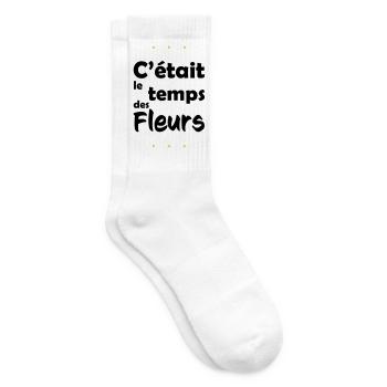It was flower time - Tennis socks - white - Right