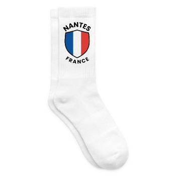 Nantes-Frankreich-Schildmotiv - Tennissocken - Weiß - Rechts