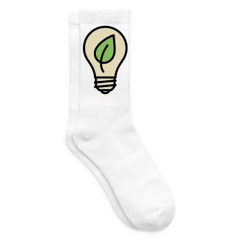 Glühbirne Blatt Öko Idee - Tennissocken - Weiß - Rechts