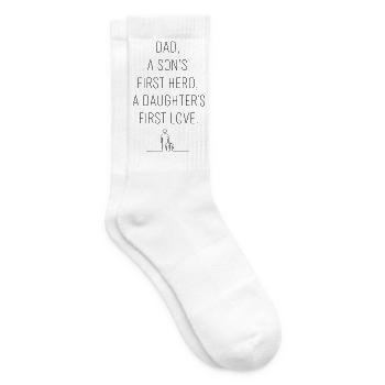 Premier héros du père le fils Première fille amoureuse - Chaussettes de tennis - blanc - Droite
