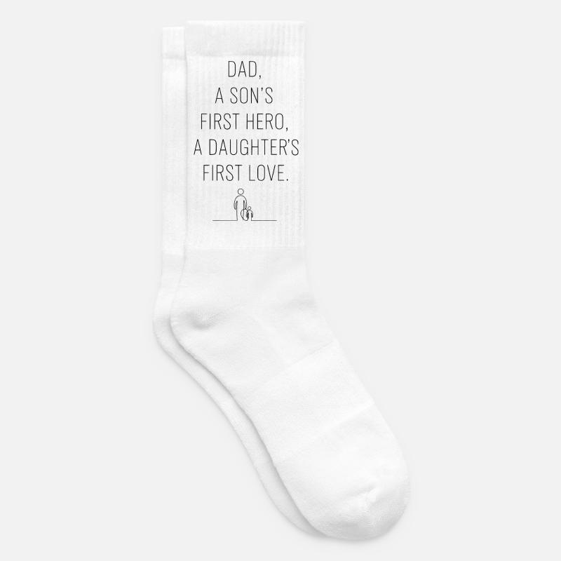 Papa Der Erste Held Des Sohnes Erste Liebe Tochter - Tennissocken - Weiß