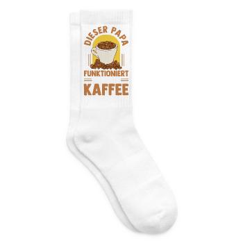 Coffee Father Father's Day Dad - Tennis socks - white - Right