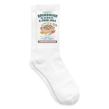 Sauerteig ist immer eine gute Idee in der Brotbackzeit. - Tennissocken - Weiß - Rechts