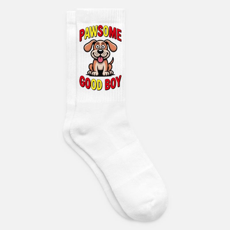 Pawsome_dog - Tennis socks - white