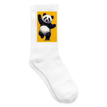 Panda - Tennissocken - Weiß - Rechts