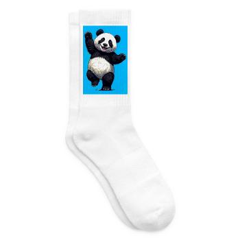 Panda - Tennissocken - Weiß - Rechts