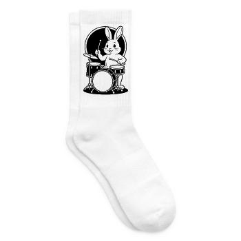 hare on drum kit - Tennis socks - white - Right