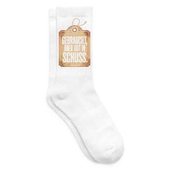Gebraucht Aber Gut In Schuss Oldtimer Geburtstag - Tennissocken - Weiß - Rechts