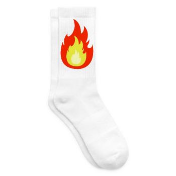Fire flame - Tennis socks - white - Right