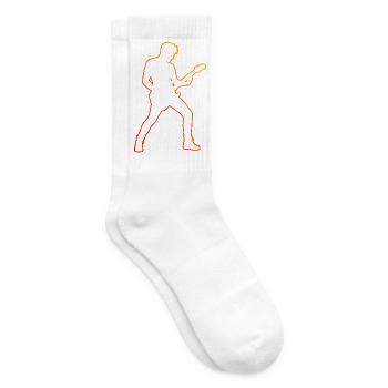 Guitar Game Gift Idea for the Guitar Player - Tennis socks - white - Right