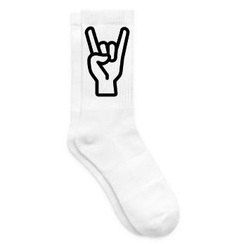 Rock Sign - Tennis socks - white - Right