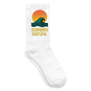 Sommergefühl Wellenzauber - Tennissocken - Weiß - Rechts