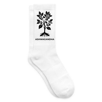 Silhouette de la plante ashwagandha - Chaussettes de tennis - blanc - Droite