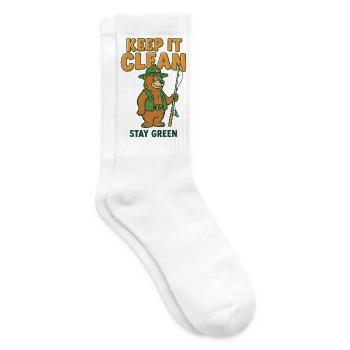 Eco Bear Bleib sauber Bleib grün - Tennissocken - Weiß - Rechts