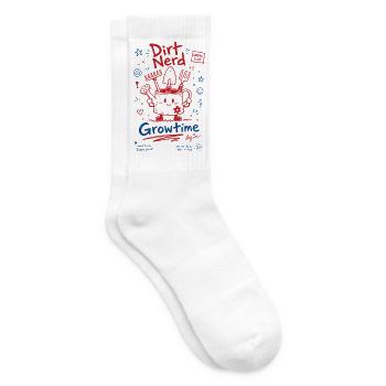 Urban Gardening Dirt Nerd Growtime - Tennis socks - white - Right