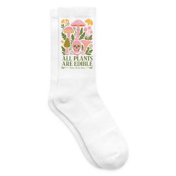 All Plants Are Edible Organic Gardening - Tennis socks - white - Right