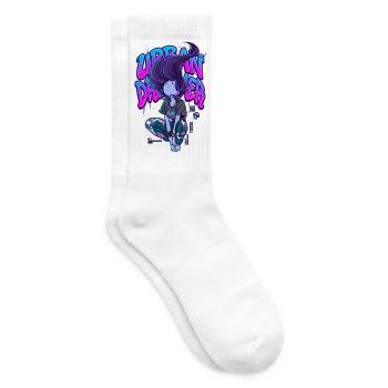 Urban Dreamer Lofi Anime Girl Graffiti Streetwear - Chaussettes de tennis - blanc - Droite