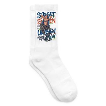 Street Siren Urban Mermaid Graffiti Streetwear Art - Tennis socks - white - Right