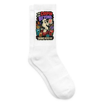 Coupon from Beyond – Sparfuchs Horror Humor - Tennis socks - white - Right