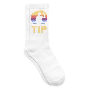 Just the Tip Retro Sunset Bartender Server Graphic - Tennissocken - Weiß - Rechts