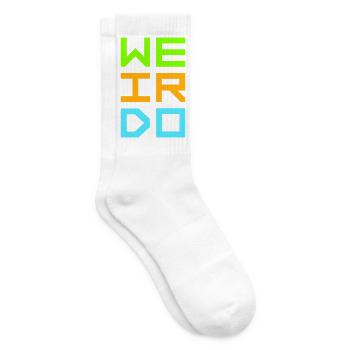 Weirdo Komischer Verrückter Lustiger Spruch Logo - Tennissocken - Weiß - Rechts