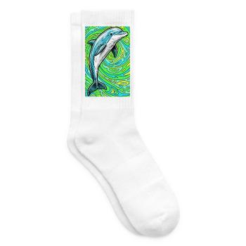 Delfin - Tennissocken - Weiß - Rechts