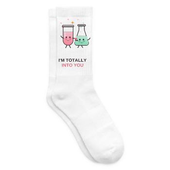 Liebeschemie: Küsse der Becher - Tennissocken - Weiß - Rechts