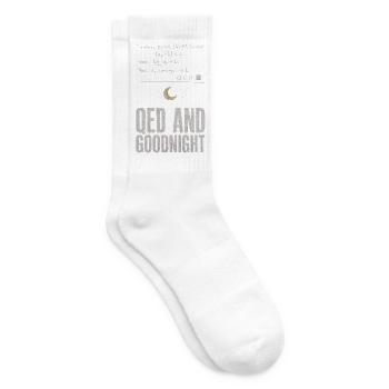 QED Und Gute Nacht Mathelehrer Herren Damen - Tennissocken - Weiß - Rechts