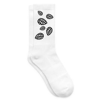 Tannenzapfen Symbol - Tennissocken - Weiß - Rechts