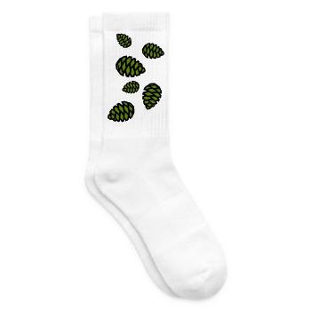 Tannenzapfen Symbol - Tennissocken - Weiß - Rechts
