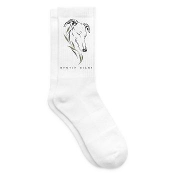 Windhund-Rettungs-Sanftes Riesenhemd - Tennissocken - Weiß - Rechts