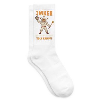 Imker Einer der noch für sein Volk kämpft Bienen - Tennissocken - Weiß - Rechts