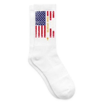 Kranführer Kran - Tennissocken - Weiß - Rechts